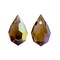 Preciosa Crystal 681 Drop Pendant 10x6mm Smoked Topaz AB (Package of 5)